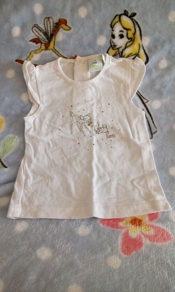 T-shirt disney Panpan et bambi 3 mois