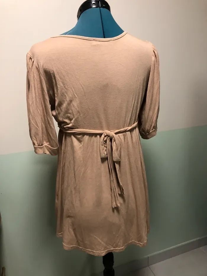 Haut femme taille empire large taille M beige crème - photo numéro 3