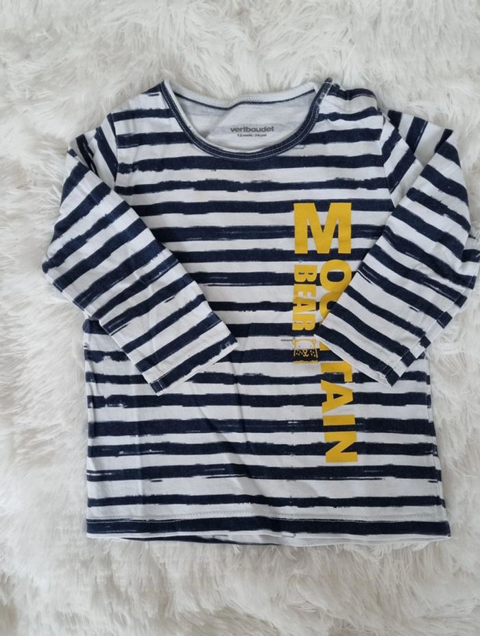 Ensemble veste sweat zippé et t-shirt manches longues Vertbaudet 12 mois - photo numéro 6