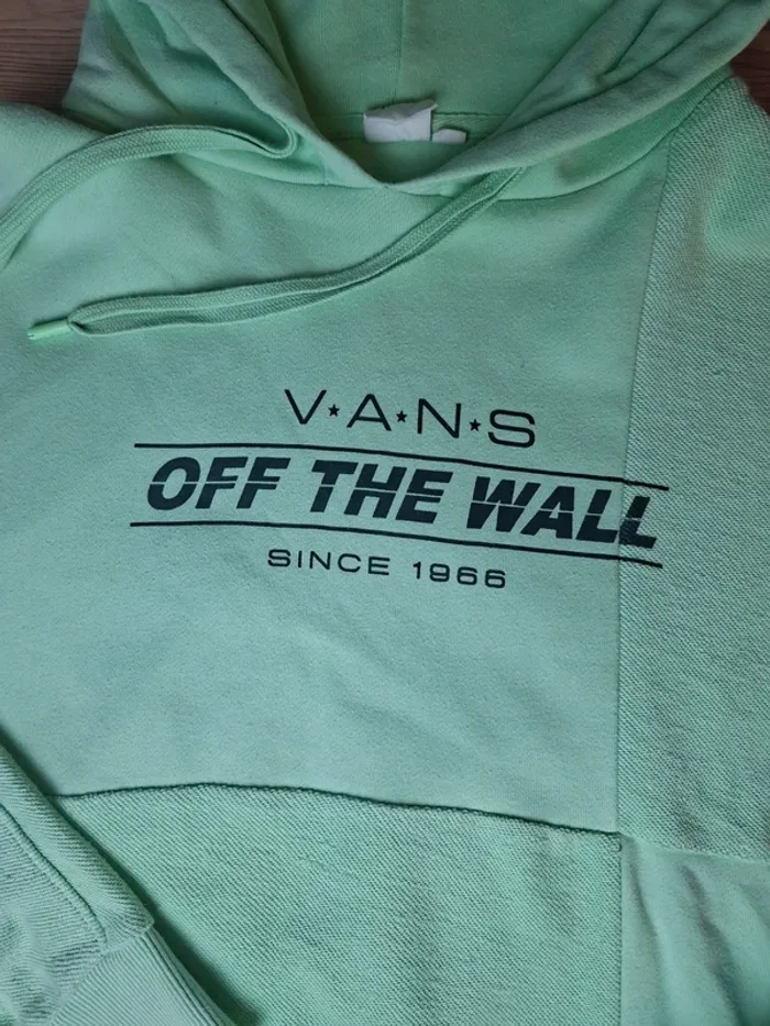 Sweat à capuche Vans "Off The Wall" vert menthe (Homme / Mixte) - photo numéro 5