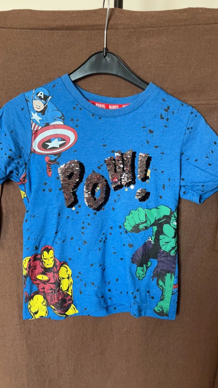 Teeshirt MC Marvel Avengers 8A sequins réversibles - photo numéro 2