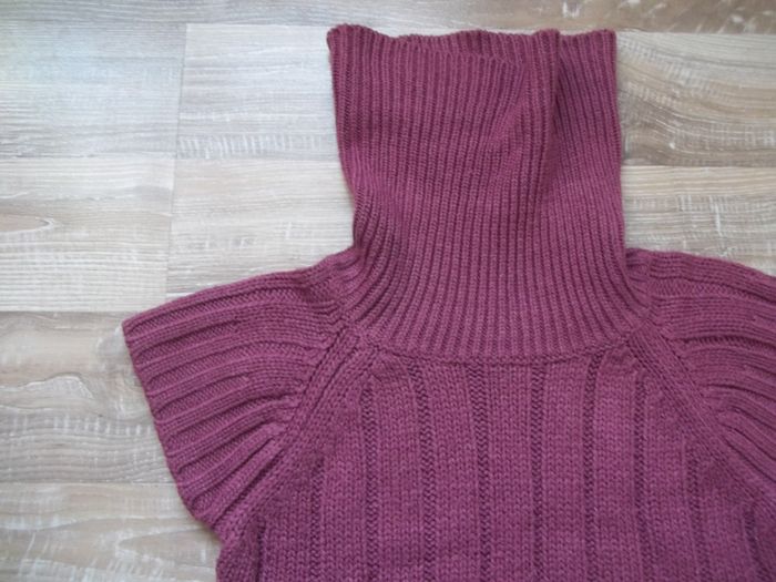 Pull sans manche col roulé violine Tex Kids 7/8 ans - photo numéro 3