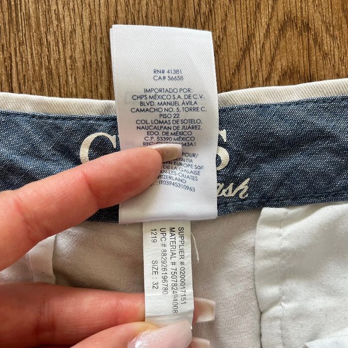 Short chino crème Chaps Coastland Wash pour homme, taille W 32 (42 taille française) - photo numéro 6