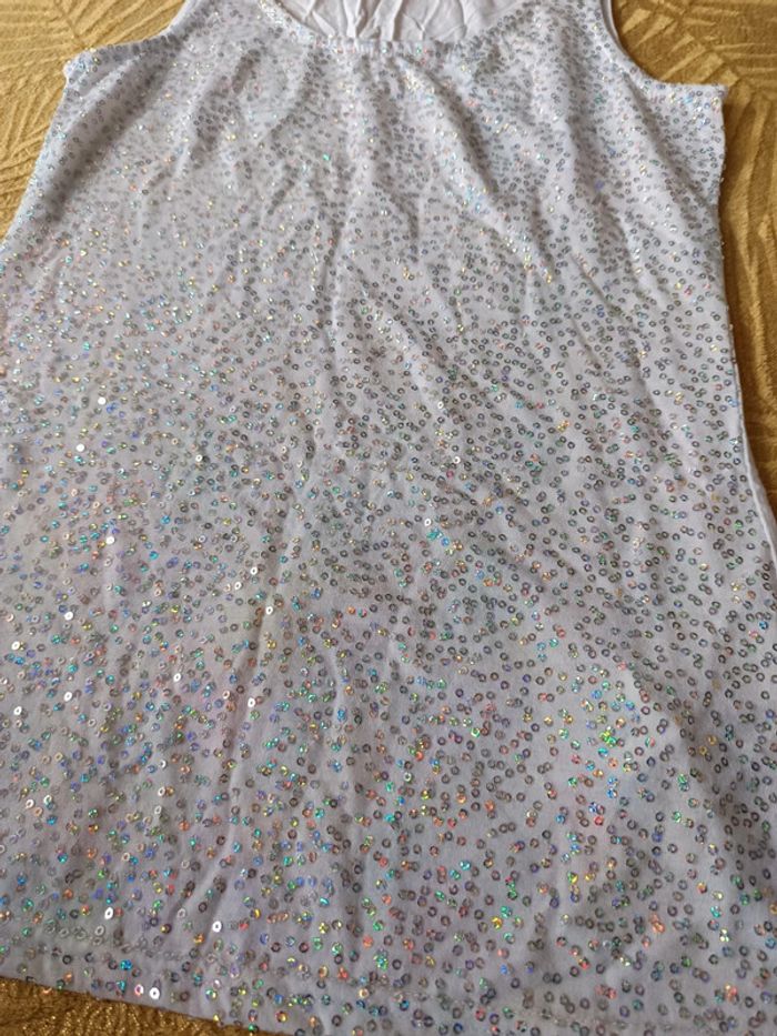 Haut blanc sequins - photo numéro 2