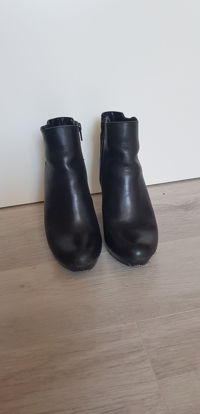 Bottines à talons en cuire - photo numéro 3