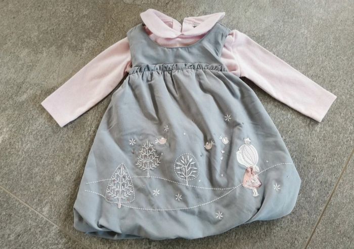 Ensemble robe bébé fille 6 mois comme neuf