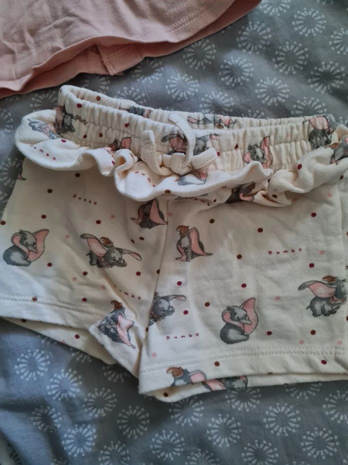 Ensemble Tee-shirt short dumbo 3 mois disney - photo numéro 3
