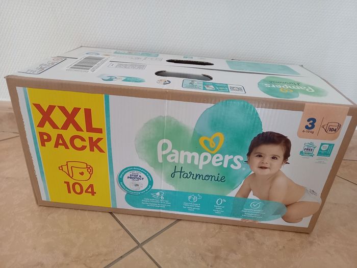 104 couches pampers harmonie taille 3