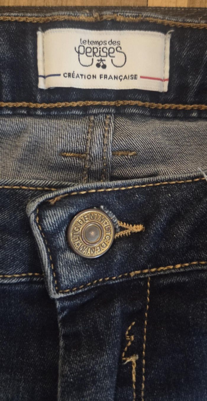 LE TEMPS DES CERISES – JEAN SLIM DENIM BLEU – T14A (34/36) – EXCELLENT ÉTAT - photo numéro 3