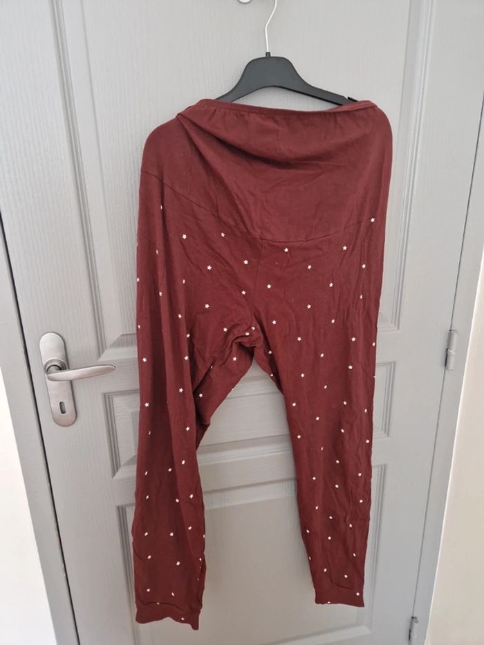 Pyjama de grossesse marron bordeaux étoiles taille XL Très bon état Kiabi - photo numéro 6