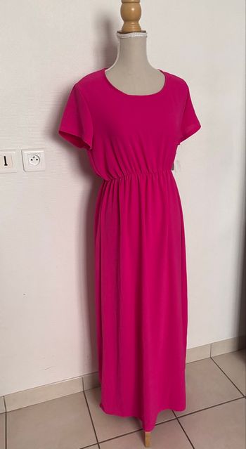Robe longue rose taille unique (34/40)