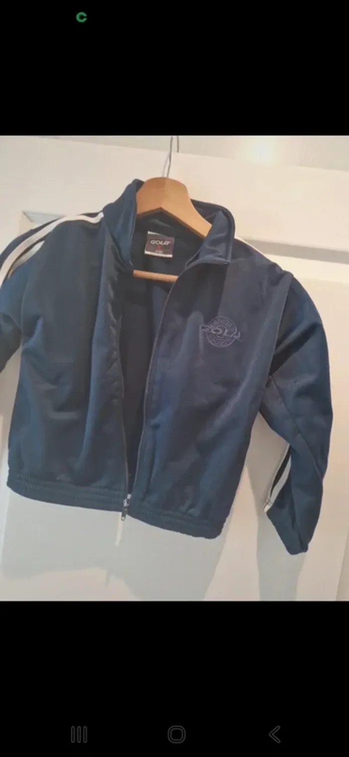 Haut de survêtement gola vintage 5/6ans bleue matine tres bon etat - photo numéro 2