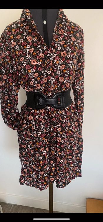 Robe boutonnée  à fleur