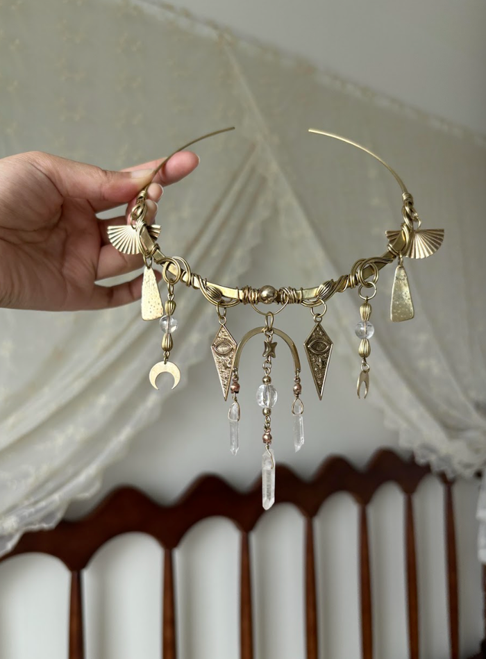 Moon Star Tassel Necklace Boho Vintage - photo numéro 1
