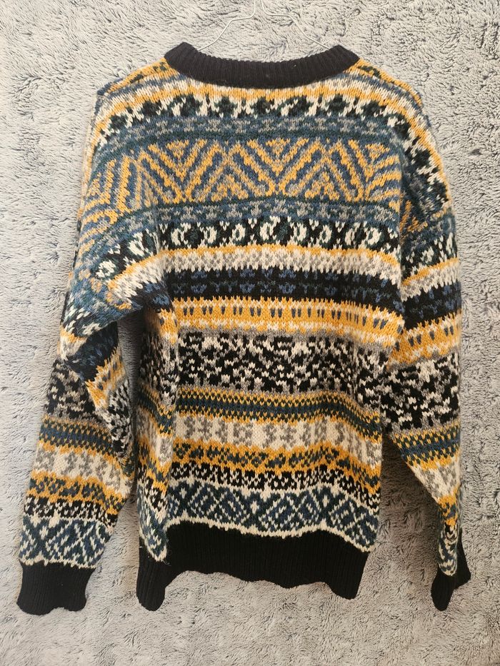 Pull vintage en laine à imprimés divers de chez Gipsy - photo numéro 7