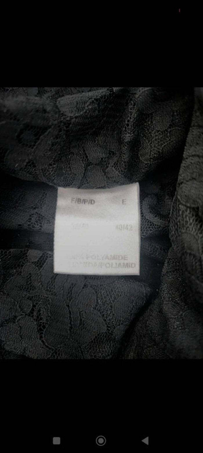 Magnifique chemisier femme noir élégant vintage authentique taille 38 40 m l dentelle noir - photo numéro 7