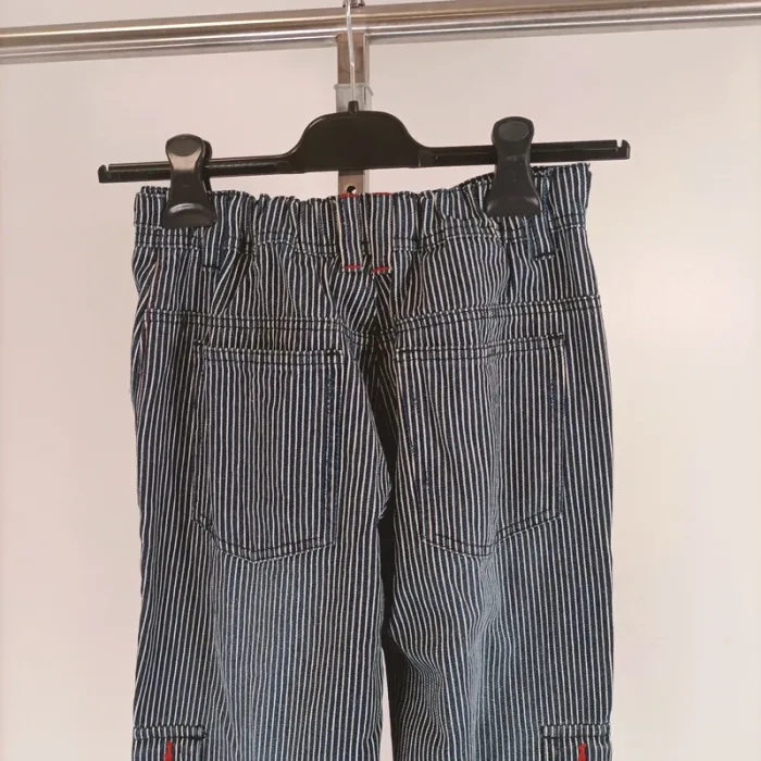 Pantalon orchestra 14 ans rayures verticales bleu marine et blanc A143 - photo numéro 7