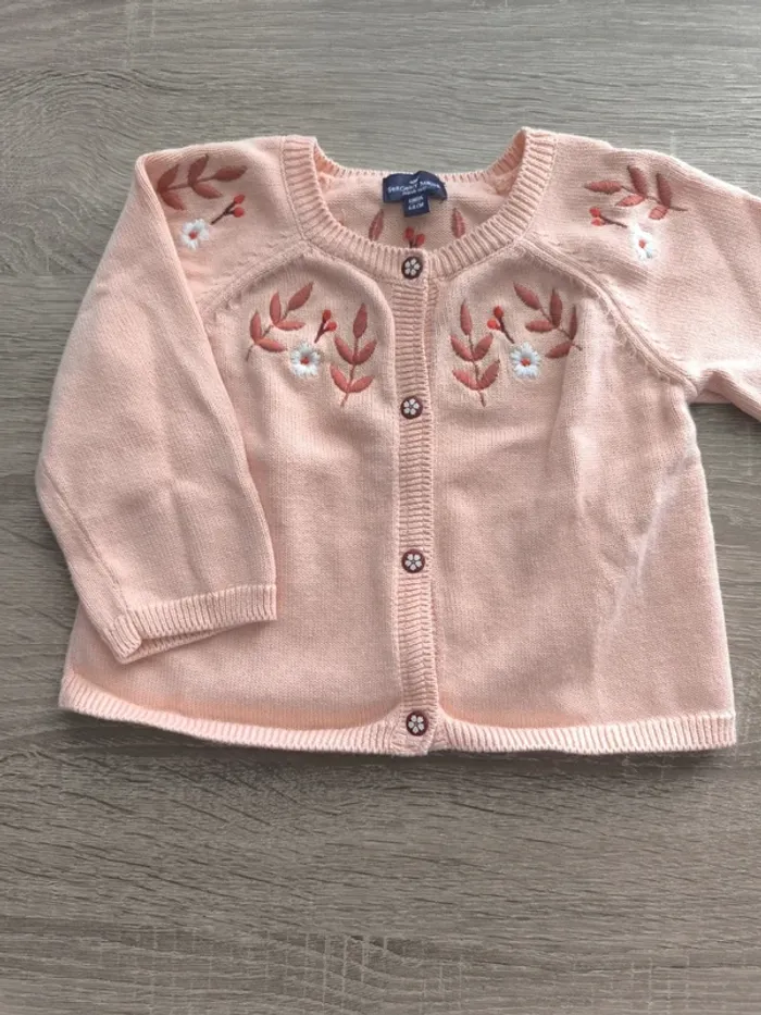Magnifique ensemble fleuri à carreaux sergent major 6 mois gilet robe - photo numéro 4