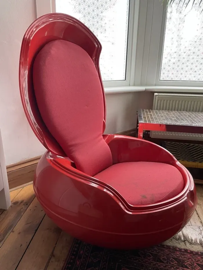 Chaise oeuf de jardin vintage originale conçue par Peter Ghyczy - photo numéro 2