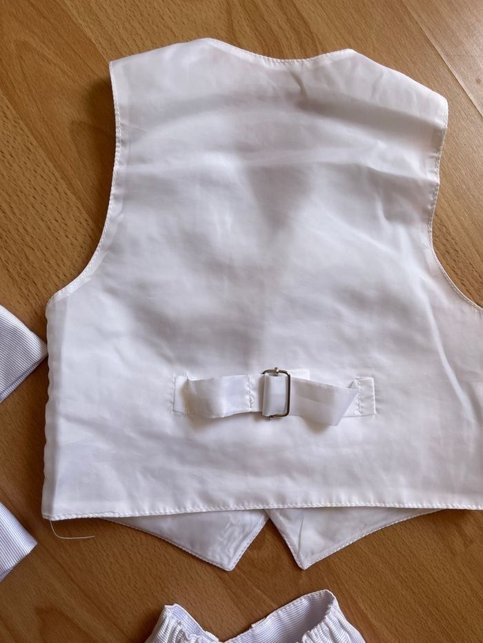 Bel ensemble/costume blanc cérémonie baptême T. 18 mois garçon TBE - photo numéro 5