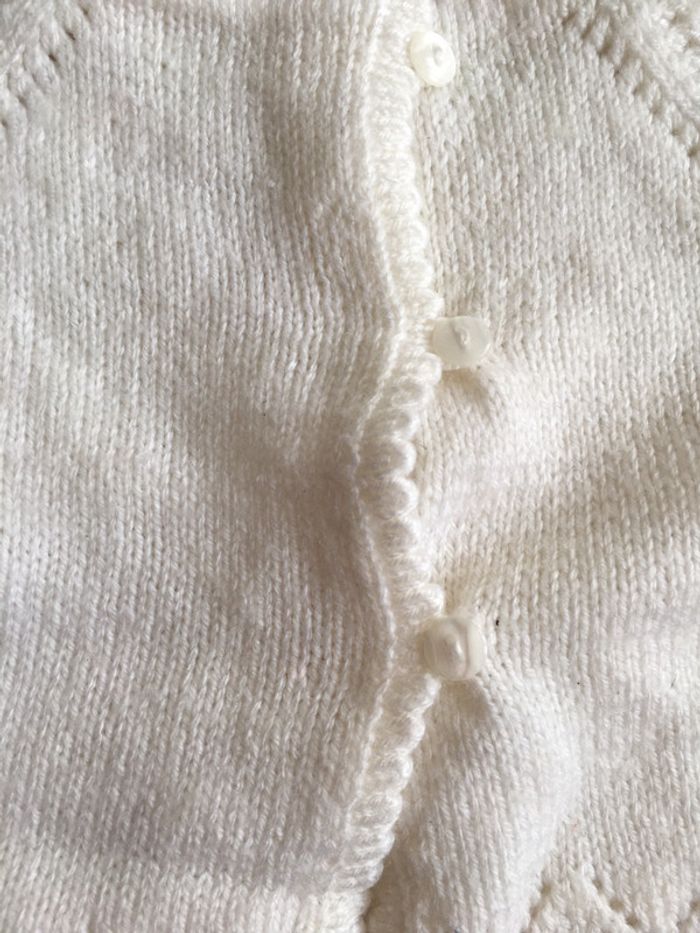 Gilet tricoté blanc - photo numéro 2