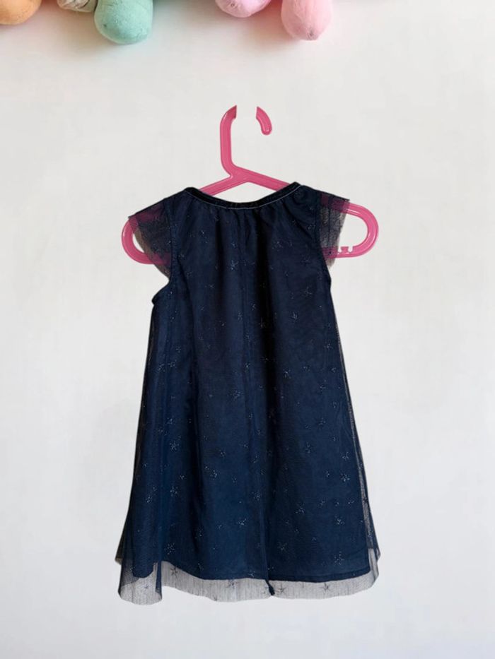 Robe Fille Tex en Tulle Bleu Marine - Très Bon État - Taille 2 Ans - photo numéro 2