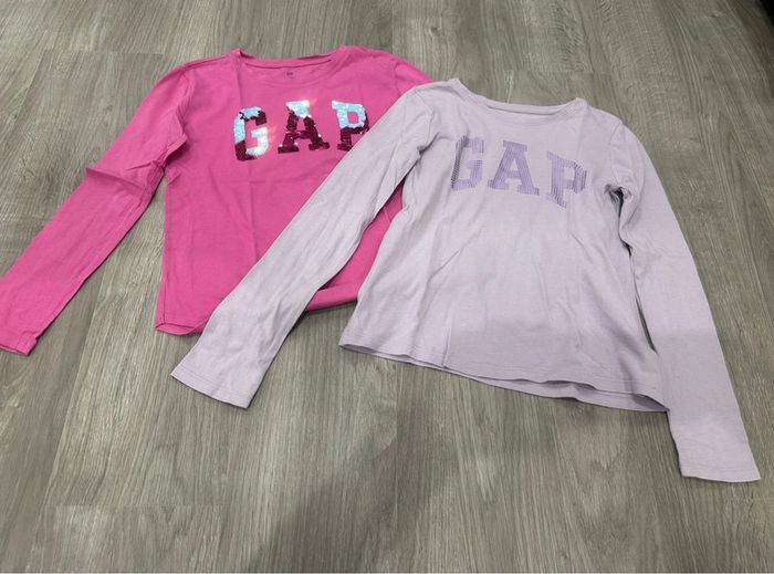 Lot 2 t-shirt manche longue GAP