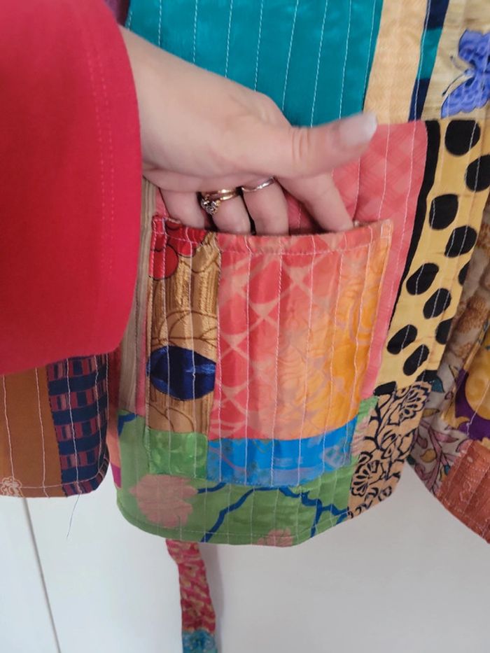 Veste style kimono patchwork. Neuve - photo numéro 10