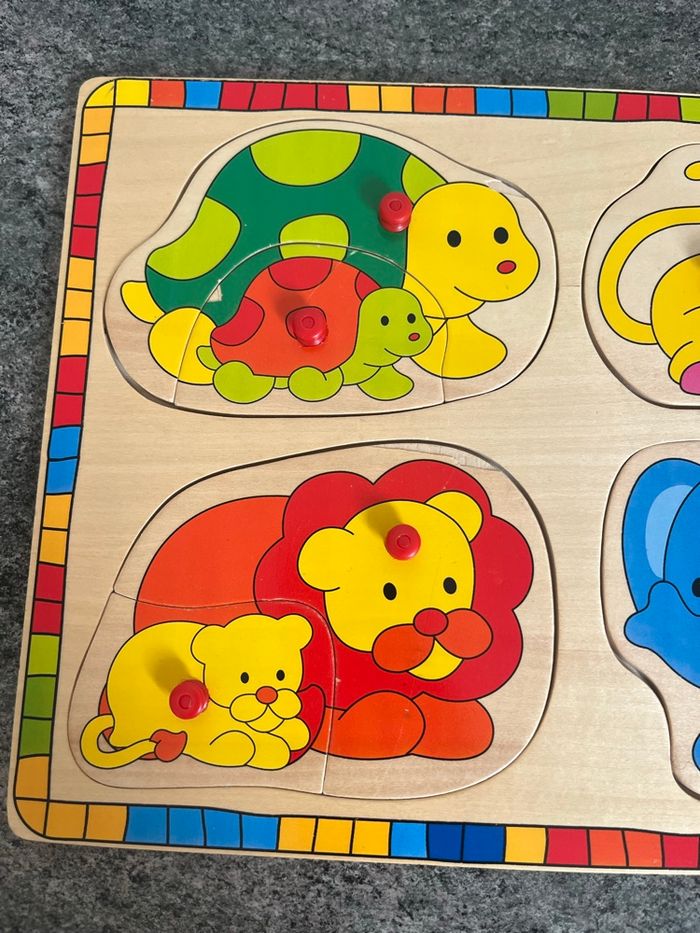 Puzzle en bois animaux