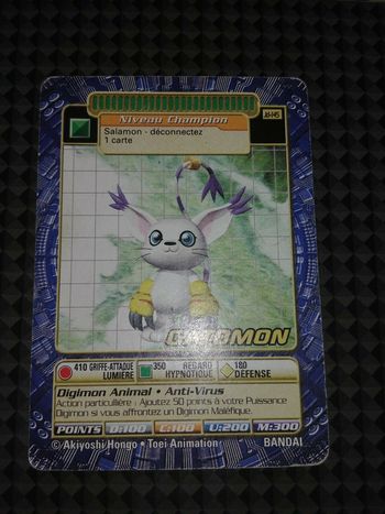 Carte Digimon CCG Gatomon Jd-145 Niveau Champion FR VF Bandai card rare Monster