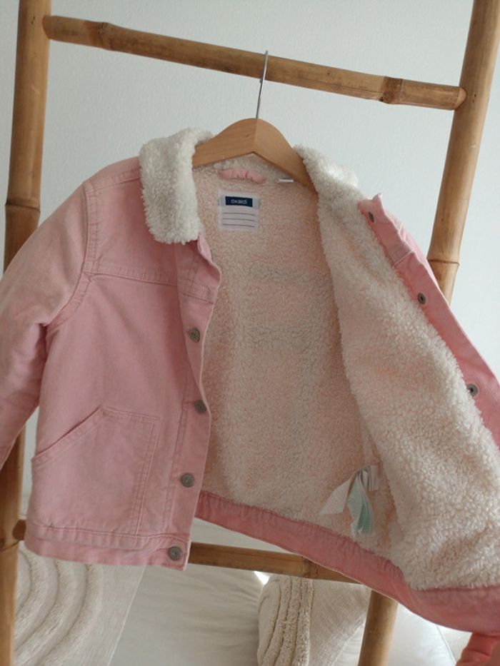 Veste en velours côtelé rose intérieur polaire Okaïdi - photo numéro 6