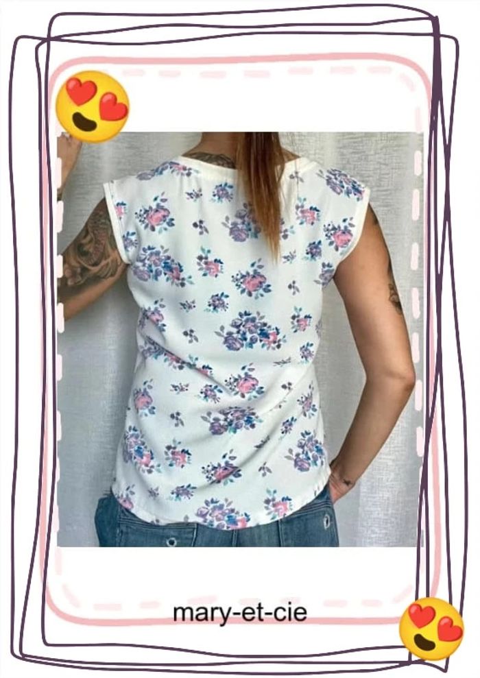 SOLDÉ - Blouse manches courtes taille S - pink rose - photo numéro 5