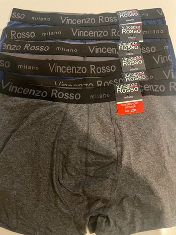 6 Boxers Vincenzo Rosso Coton Stretch XXL