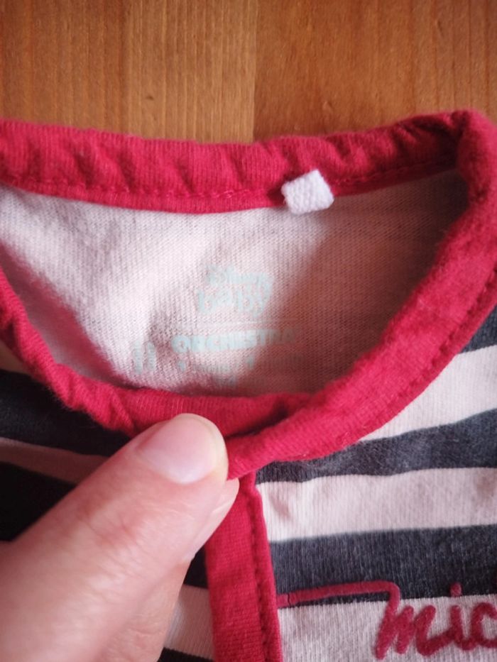 Pyjama rayé mickey taille 1 mois - photo numéro 3