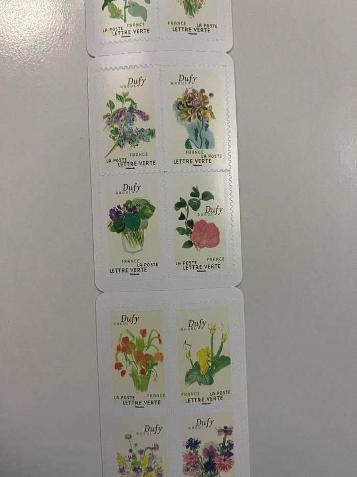 Lot 10 carnets de 12 timbres