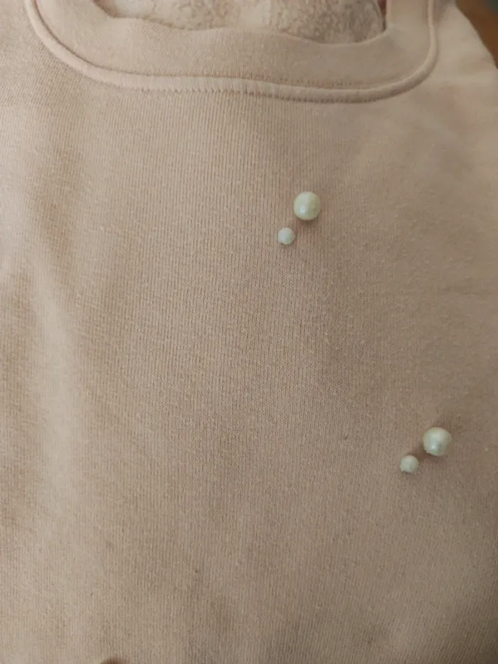Sweat rose perles nacré - photo numéro 3