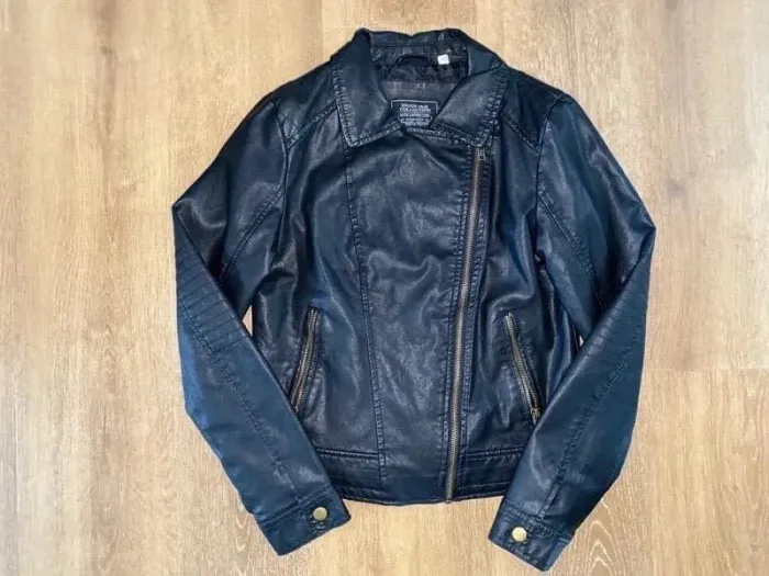 veste en similicuir 12 ans