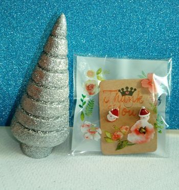 Boucle d'oreille père Noël