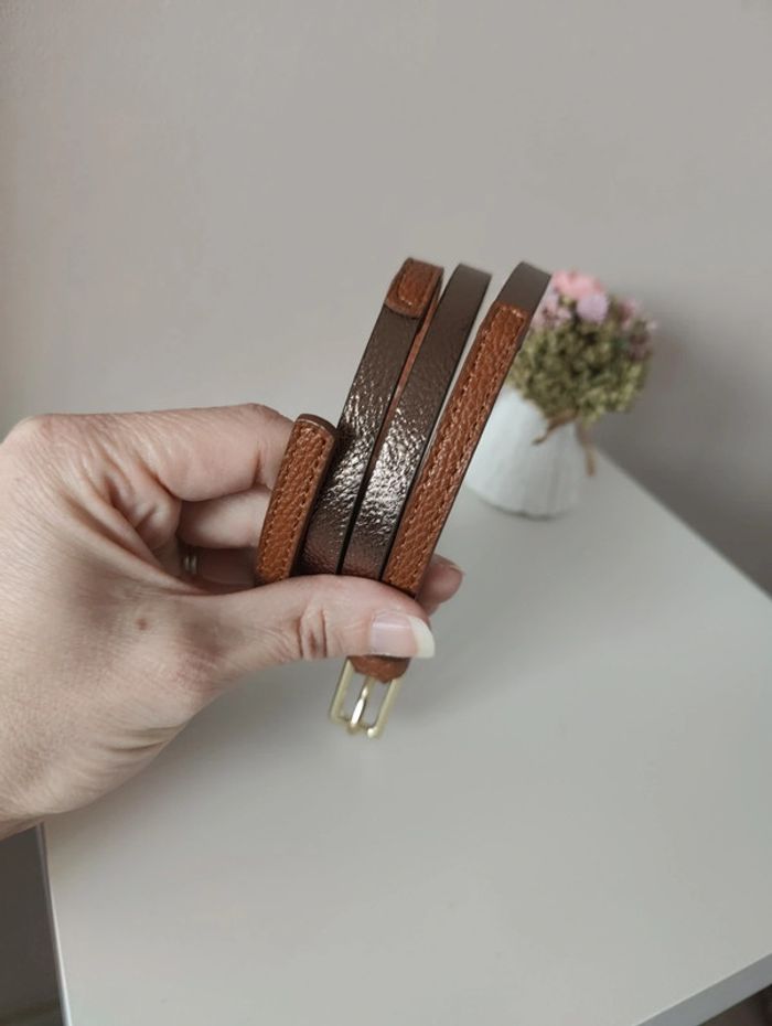 Ceinture camel et bronze - photo numéro 2