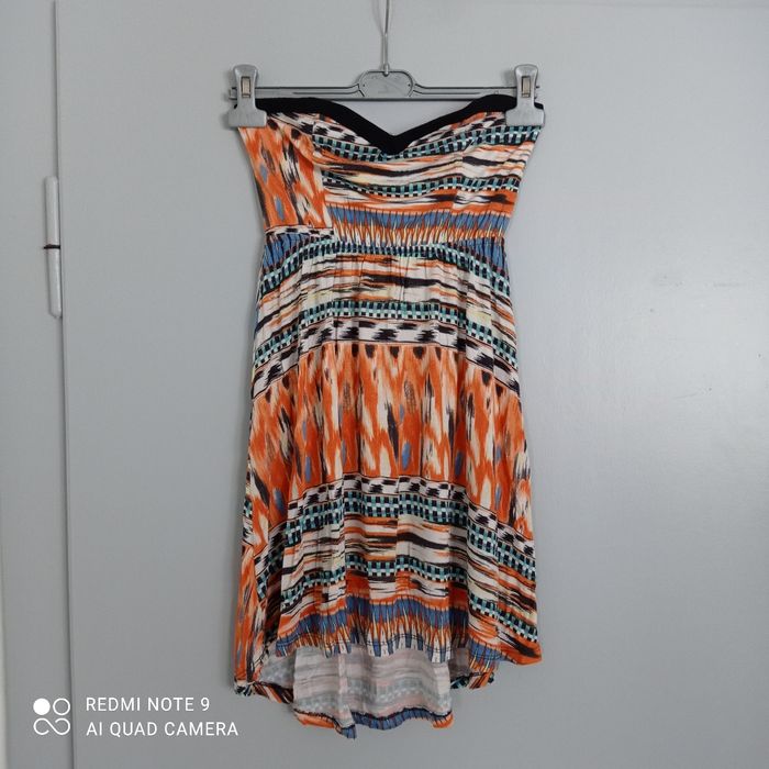 Robe bustier orange à motifs t38 Bershka