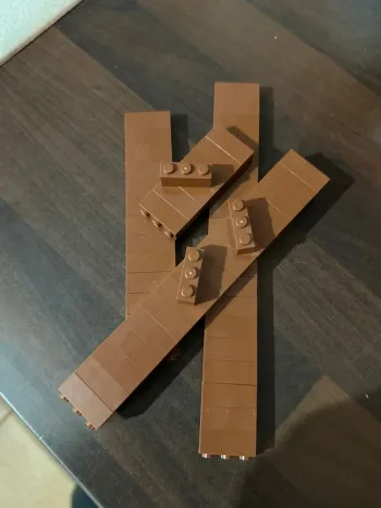 50 Brick Lego 1x3 ref 3622 Reddish Brown