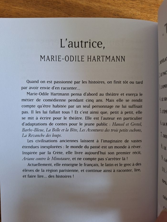 Livre sur la mythologie " Ariane contre le minotaure " de Marie-Odile Hartmann - photo numéro 5