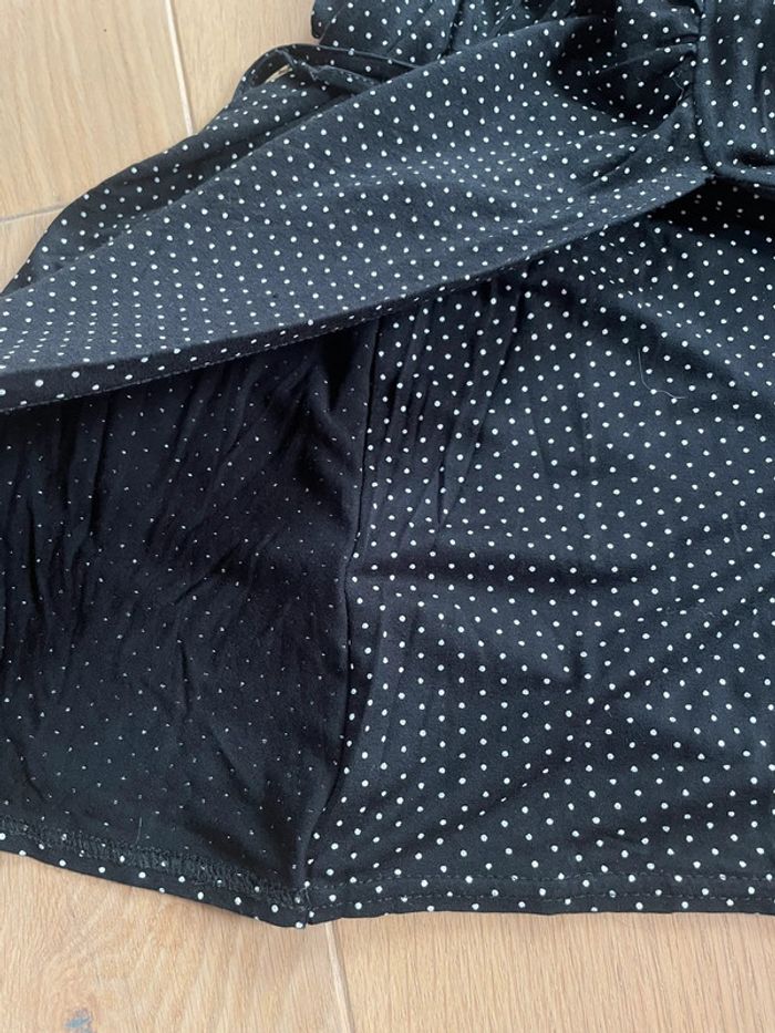 Robe cache-cœur noire à pois blanc - Naf Naf - S - photo numéro 4