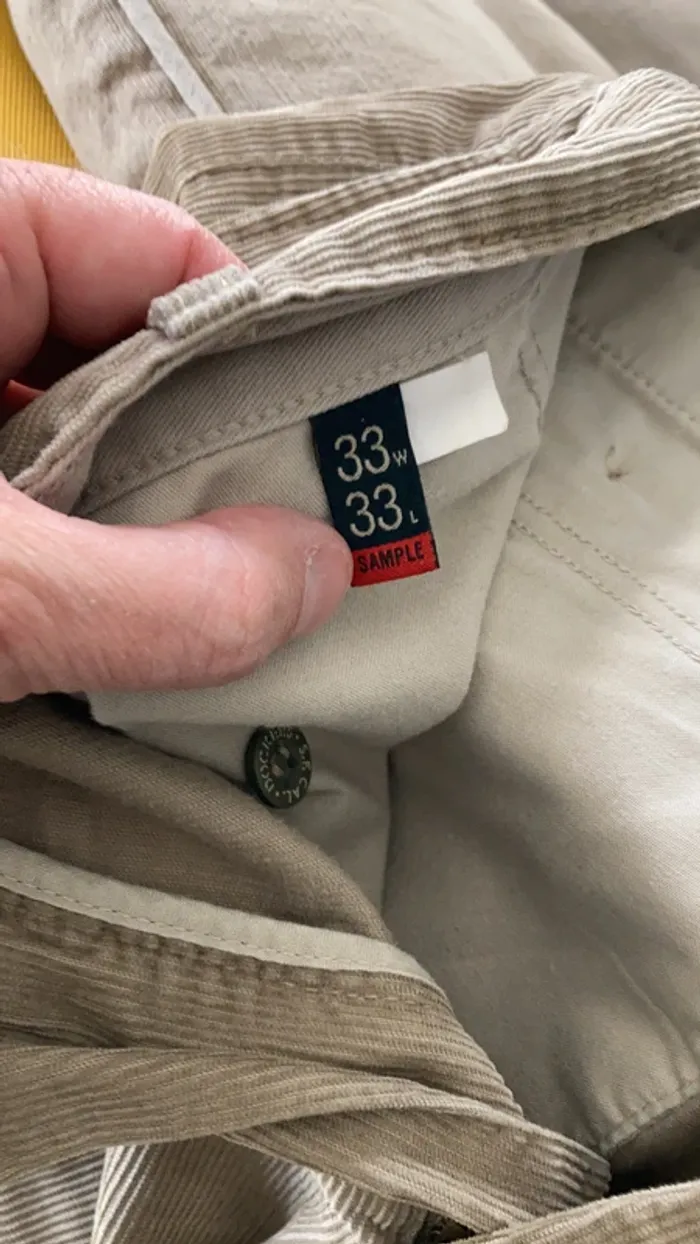 pantalon homme Dockers Khakis velours beige taille US 33x33 - photo numéro 6