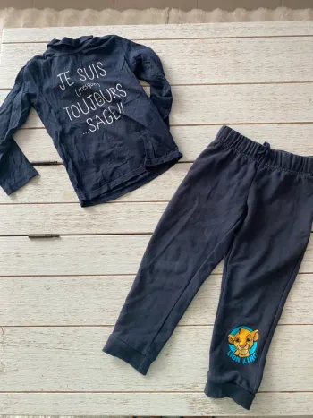 Ensemble polo col roulé + jogging 3/4 ans