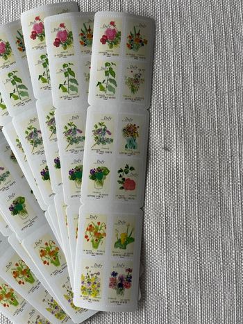 Lot 5 carnets de 12 timbres postal