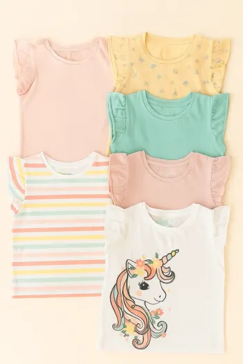 Lot de 6 tee-shirts manches courtes 98 cm