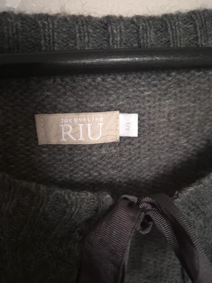 boléro cardigan laine gris jacqueline riu taille s - photo numéro 2