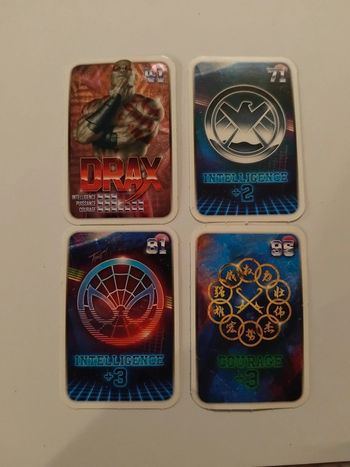 Lot de 4 Cartes Marvel 2021 - Révèle ton pouvoir
