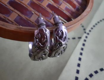 Boucles d'oreilles argentées